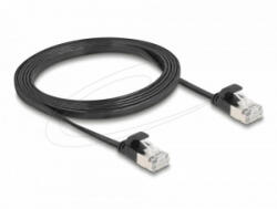 Delock RJ45 lapos patch kábel apa - apa Cat. 6A U/FTP 1.5 m fekete (81164)