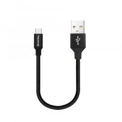 ColorWay USB-A - MicroUSB adat- és töltőkábel 25cm fekete (CW-CBUM048-BK)