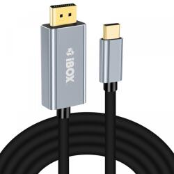 iBOX ITVCDP4K video átalakító kábel 1, 8 M USB C-típus DisplayPort Fekete (ITVCDP4K)