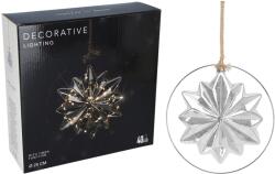 Koopman karácsonyi csillag, 18, 5x8x21, 5 cm, időzítő, elemes, szürke