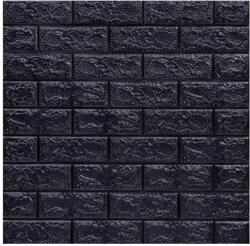 SDEPOT 20 db SDEPOT® tapéta csempe készlet, 2mm vastag, 70x77 cm, téglautánzat, fekete (SET20_TAPET_05_NEGRU)