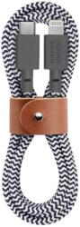 Native Union BELT-KV-CL-ZEB-2 Lightning kábel 1, 2 M Fekete, Fehér (BELT-KV-CL-ZEB-2)