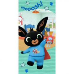 Carbotex Bing: Bing nyuszi és Hoppity fürdőlepedő, pamut - 70 x 140 cm (BING231012-R) - aqua