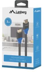 Lanberg CA-HDMI-15CU-0030-BK HDMI kábel 3 M HDMI A-típus (Standard) Fekete (CA-HDMI-15CU-0030-BK)