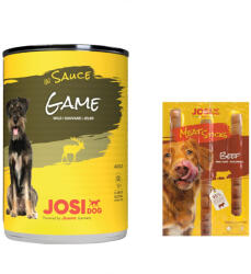  JosiDog 12x415g JosiDog vad szószban nedves kutyatáp+33g JosiDog Meat Sticks marha kutyasnack ingyen