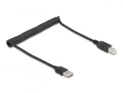 Delock EASY-USB 2.0 Type-A - Type-B kábel 0, 8m fekete (90130) (90130)
