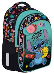 St. Majewski Stitch ergonomikus iskolatáska, hátizsák - 3 rekeszes - Black Aloha (679865) (679865)