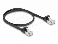 Delock RJ45 lapos patch kábel apa - apa Cat. 6A U/FTP 0, 5 m fekete (81162)