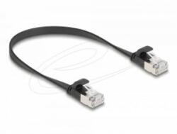 Delock RJ45 lapos patch kábel apa - apa Cat. 6A U/FTP 0, 25 m fekete (81161)