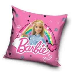 Carbotex Barbie: Szivárványos párnahuzat, poliészter - 40 x 40 cm (BARB203027-VEL-PO) (BARB203027-VEL-PO)