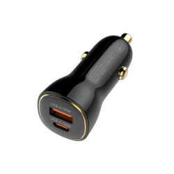 ColorWay USB-A, USB-C szivargyújtó töltő 60W fekete (CW-CHA046PD-BK)