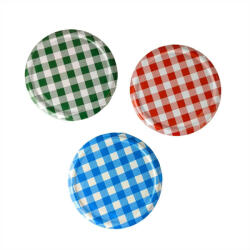  Befőttesüveg tető 82-es fém, kockás TO82