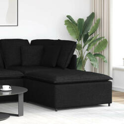 vidaXL fekete moduláris kanapé lábzsámoly modul 100x100x48 cm (VD4104479)