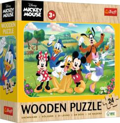 Trefl Puzzle Trefl, Mickey Mousepuzzle din lemn, 24 piese