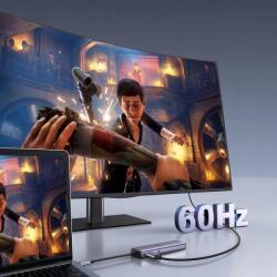 UGREEN CM512 HUB, 7in1, USB-C, 2x USB-A 3.2, HDMI 4K, SD, TF, USB-C olvasó (6957303865154)