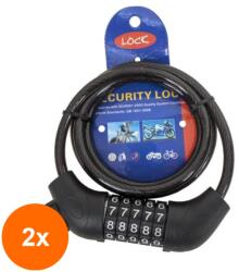 Z-tools Set 2 x Antifurt pentru Bicicleta, cu Cifru, Dimensiune 8 x 1 m, ZTS 9119 (LIZ-2xZLN-ZTS9119)