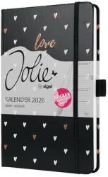 Sigel Naptár, A5, heti, 2026, kemény borító, SIGEL Jolie, Dark love