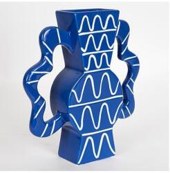Eurolamp Kerámia váza 37, 5x35, 5 cm kék EU0618 (EU0618)