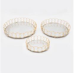 Eurolamp KÉSZLET 3x Dekoratív tálca átm. 27/33/37 cm arany 819-00267 (EU0606)