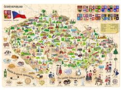 4-Home Popular puzzle Csehország térképe, 160 darab