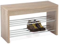 Autronic Suport pantofi 2 nivele, crom + stejar sonoma Pantofar