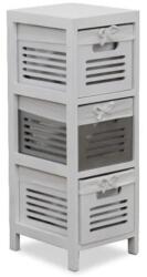 4-Home Comodă cu sertare Bibi 3, alb, 70 cm