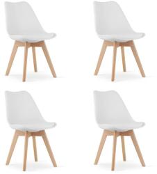  Mark fehér étkezőszék szett, fa lábakkal, 4 db (model_3316_4-MARK-ATTY16)