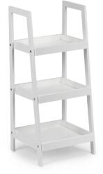 ModernHome fehér éjjeliszekrény könyvespolc 3 polccal, MDF, 78×34, 5×31 cm (RH1908-09 WHITE)