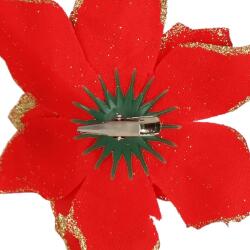 SPRINGOS karácsonyi poinsettia dekoráció 13x13cm (CA0732)