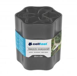 Cellfast grafitszürke kerti szegély, 20 cm × 9 m, vízálló műanyag (77769)