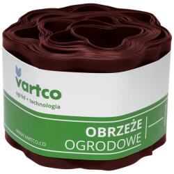  Vartco hullámos kerti szegély 10cm x 9m barna (77390)