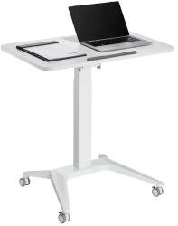 Maclean mc-453w fehér laptopasztal pneumatikus magasságállítással (80473)