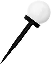 Kerti napelemes LED lámpa, fehér gömb, leszúrható, 38 cm, IP43 (ZD50D)