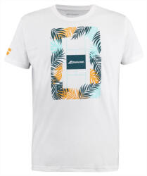 Babolat Exercise Message Tee Men White/White Férfipóló M