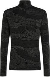 Icebreaker Merino 260 Vertex LS Half Z Snow Guide Black/Galaxy/J Férfipóló XL
