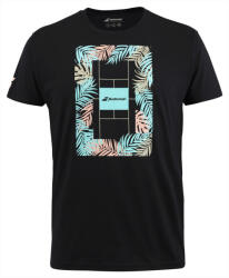 Babolat Exercise Message Tee Men Black Férfipóló M - sportega - 8 320 Ft