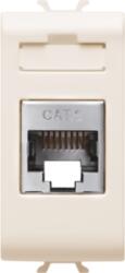 Gewiss RJ45 Priza - 4 PAIRS - CATEGORY 6 FTP TOOLLESS - 1 MODULE - IVORY - CHORUS (GW11424)