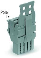 Wago 1-conductor female plug; Strain relief plate; 1-pole; 2, 50 mm2; gray (2022-101/142-000)