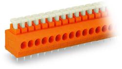 Wago PCB terminal block; push-button; 1.5 mm2; Pin spacing 3.81 mm; 3-pole; Push-in CAGE CLAMP®; 1, 50 mm2; orange (235-103)