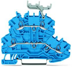 Wago Double-deck terminal block; Through/through terminal block; N/N; with marker carrier; suitable for Ex i applications; for DIN-rail 35 x 15 and 35 x 7.5; 1 mm2; Push-in CAGE CLAMP®; 1, 00 mm2; blue (20