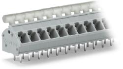 Wago PCB terminal block; push-button; 2.5 mm2; Pin spacing 5/5.08 mm; 8-pole; CAGE CLAMP®; commoning option; 2, 50 mm2; gray (256-408/334-000)
