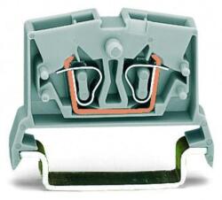 Wago 2-conductor miniature through terminal block; 2.5 mm2; with test option; center marking; for DIN-rail 35 x 15 and 35 x 7.5; CAGE CLAMP®; 2, 50 mm2; gray (264-711)
