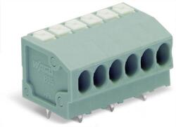 Wago PCB terminal block; push-button; 1.5 mm2; Pin spacing 3.5 mm; 8-pole; Push-in CAGE CLAMP®; 1, 50 mm2; gray (805-308)