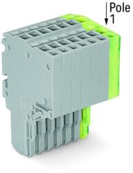 Wago 2-conductor female connector; 1.5 mm2; 8-pole; 1, 50 mm2; gray, green-yellow (2020-208/000-036)