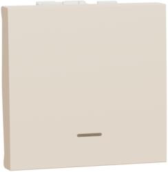 Schneider Buton cu revenire, New Unica, location lamp, 10 A, 2 module, bej (NU320644N)