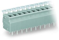 Wago PCB terminal block; push-button; 2.5 mm2; Pin spacing 5/5.08 mm; 8-pole; CAGE CLAMP®; commoning option; 2, 50 mm2; gray (255-408)
