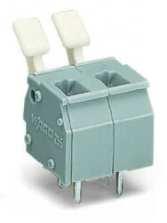 Wago PCB terminal block; finger-operated levers; 2.5 mm2; Pin spacing 7.5/7.62 mm; 4-pole; CAGE CLAMP®; commoning option; 2, 50 mm2; gray (255-504/333-000)