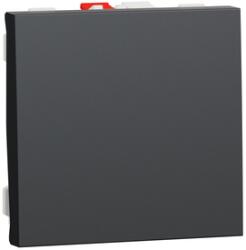 Schneider Intrerupator, New Unica, 1-pole 2-way, 10AX, 2 module, terminal fara suruburi, vopsit, IP4X, antracit (NU320354)