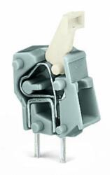 Wago Stackable PCB terminal block; push-button; 2.5 mm2; Pin spacing 5/5.08 mm; 1-pole; suitable for Ex-e applications; CAGE CLAMP®; commoning option; 2, 50 mm2; light gray (257-743/999-950)