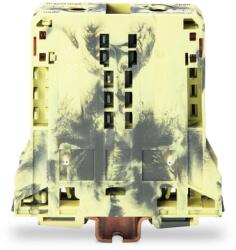 Wago 2-conductor through terminal block; 95 mm2; lateral marker slots; only for DIN 35 x 15 rail; POWER CAGE CLAMP; 95, 00 mm2; dark gray-yellow (285-191)